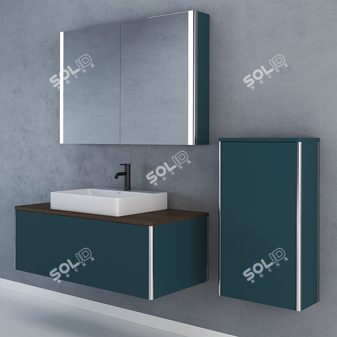 Duravit XSquare: Sleek and Modern Bathroom Furnishings 3D model image 3