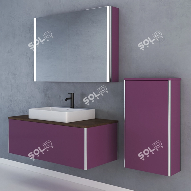 Duravit XSquare: Sleek and Modern Bathroom Furnishings 3D model image 4