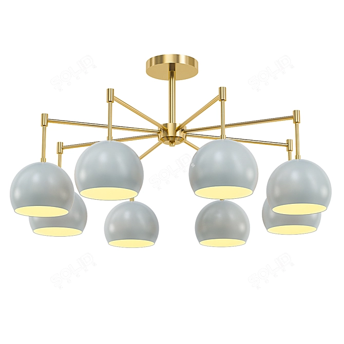 Adjustable Pendant Chandelier - OST01 3D model image 1