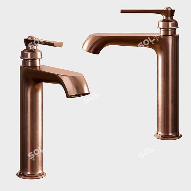 Modern Cooper Vessel Faucet 3D model image 1