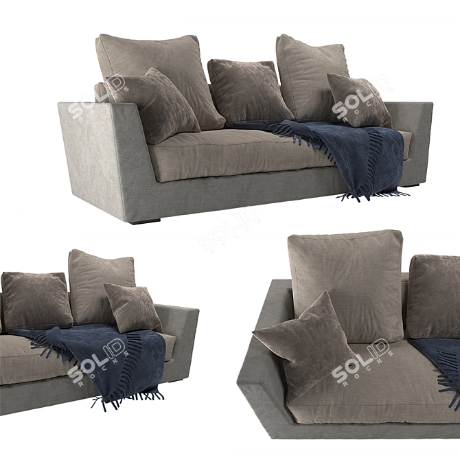 Mik Gervasoni: Sleek Style Sofa 3D model image 1