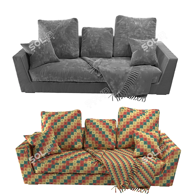 Mik Gervasoni: Sleek Style Sofa 3D model image 3