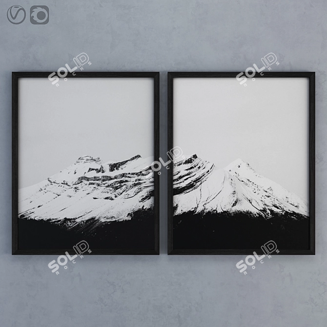 Elegant Eichholtz Prints Set 3D model image 1