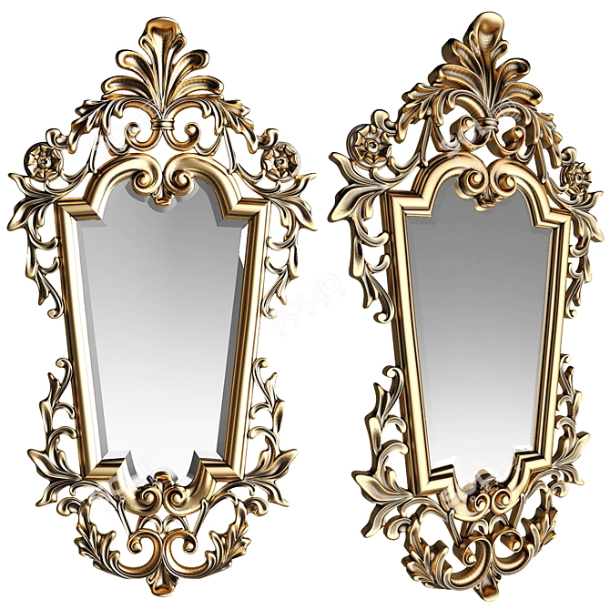 Elegante Italian Mirror 3D model image 1