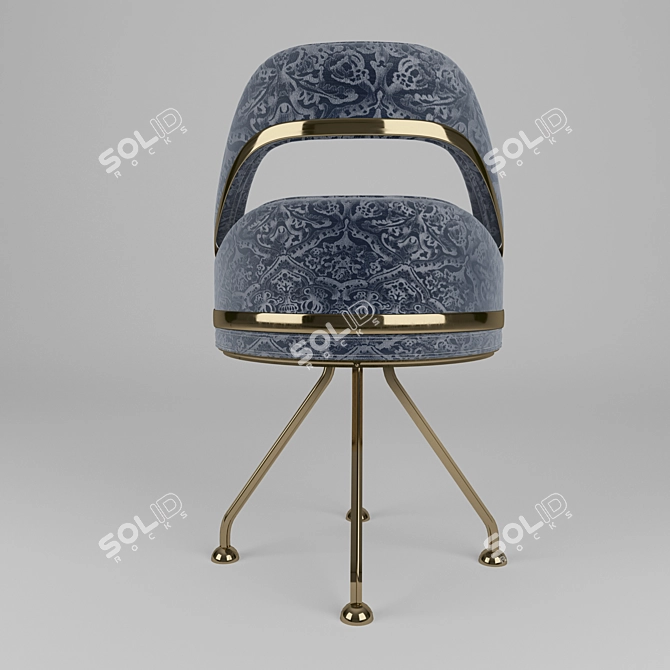 Elegant Blossom Seat 3D model image 4