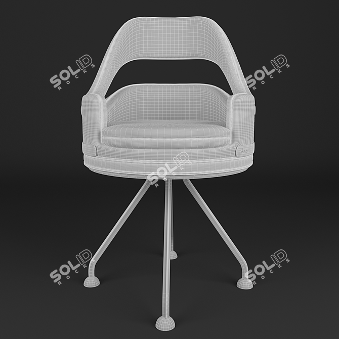 Elegant Blossom Seat 3D model image 5