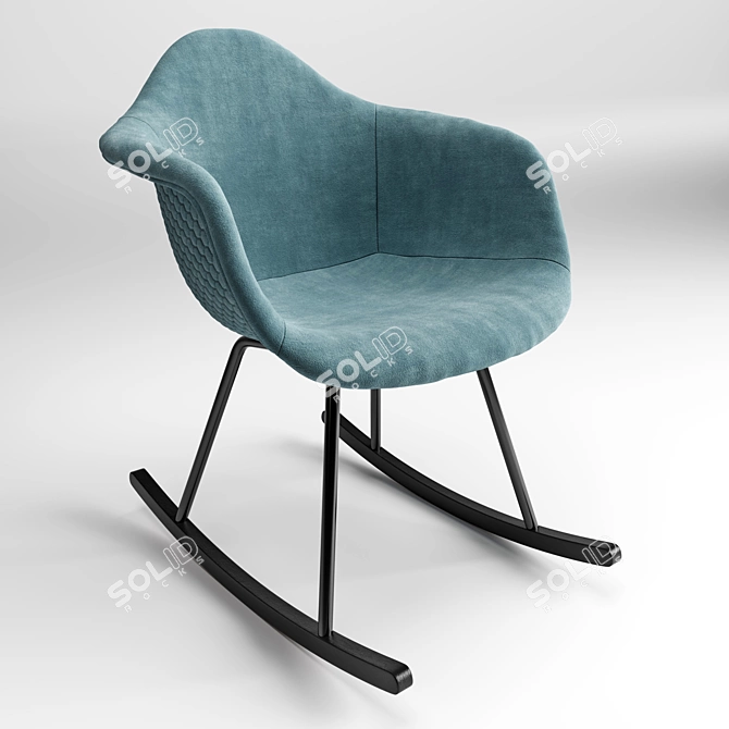 Elegant Kenna Rocking Chair 3D model image 1