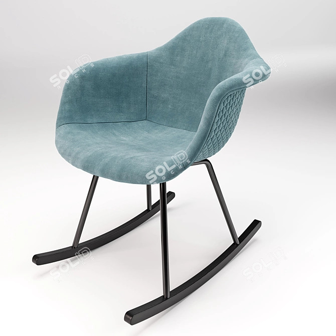 Elegant Kenna Rocking Chair 3D model image 4