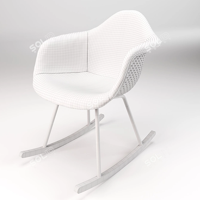 Elegant Kenna Rocking Chair 3D model image 5