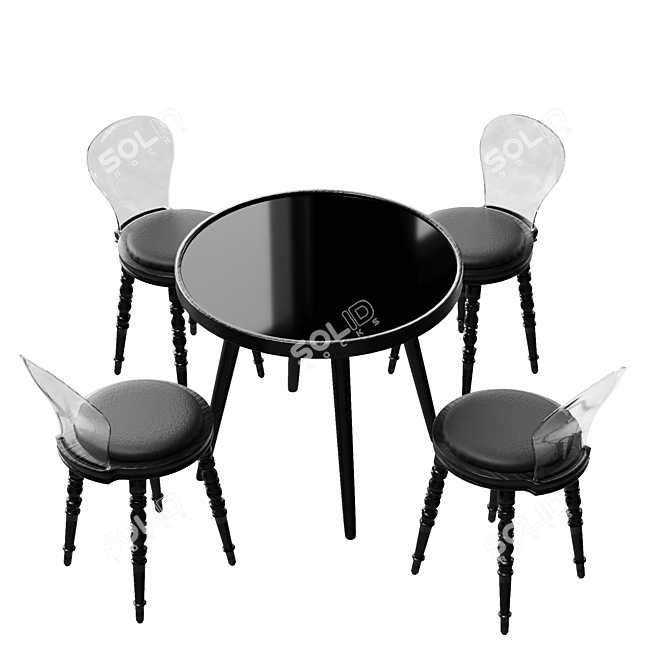 4union Dining Set: Elegant & Functional 3D model image 1