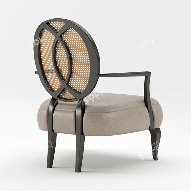 Elegant Mahogany Armchair: La Pausa 3D model image 2