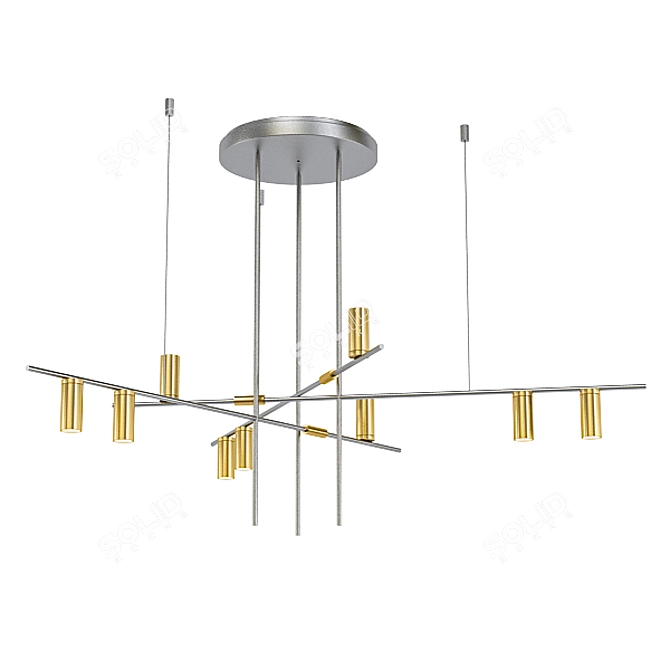 Contemporary Crystal Chandelier Set 3D model image 2