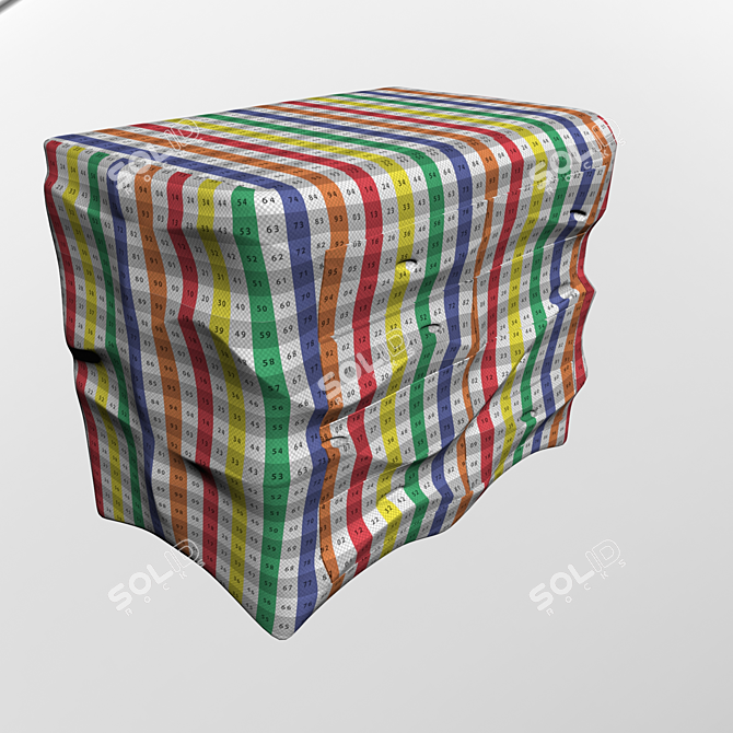 Wave Modern Chest Drawers 3D model image 9