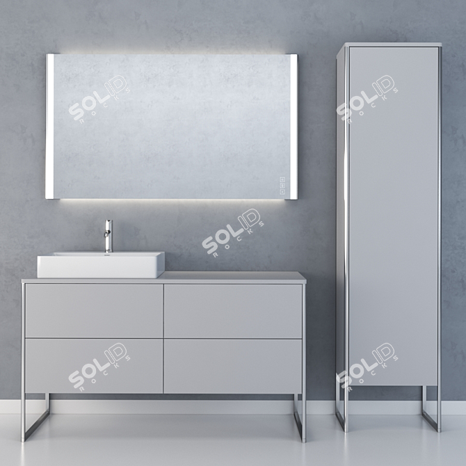 Duravit XSquare Collection: Modern Bathroom Solution 3D model image 2