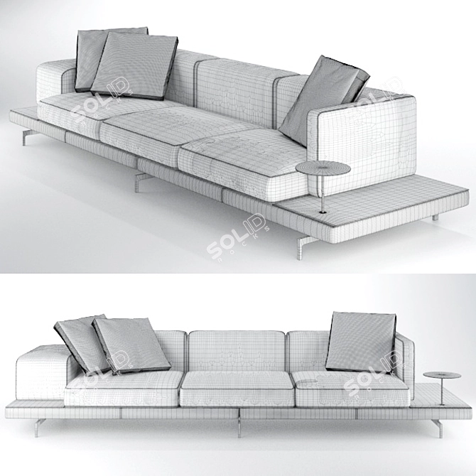 Bebitalia Dock: Sleek and Stylish Sofa 3D model image 3