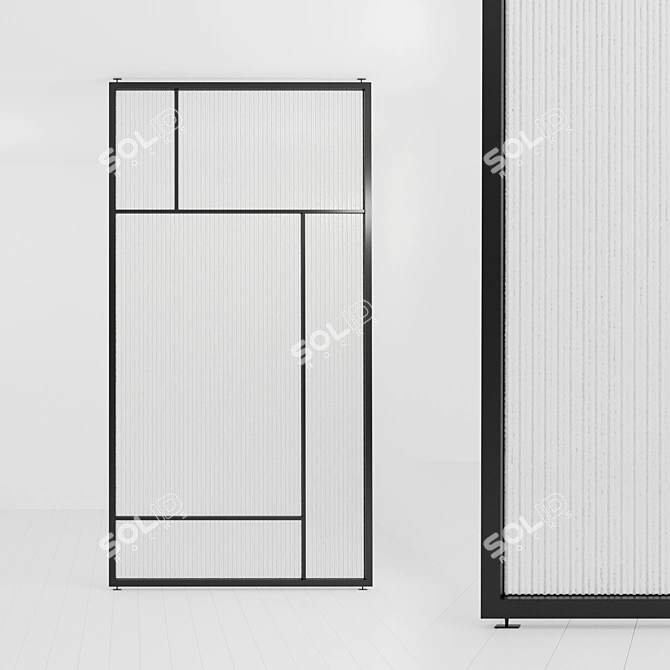 Versatile Glass Partition: 71 Inches - Customizable Design 3D model image 1