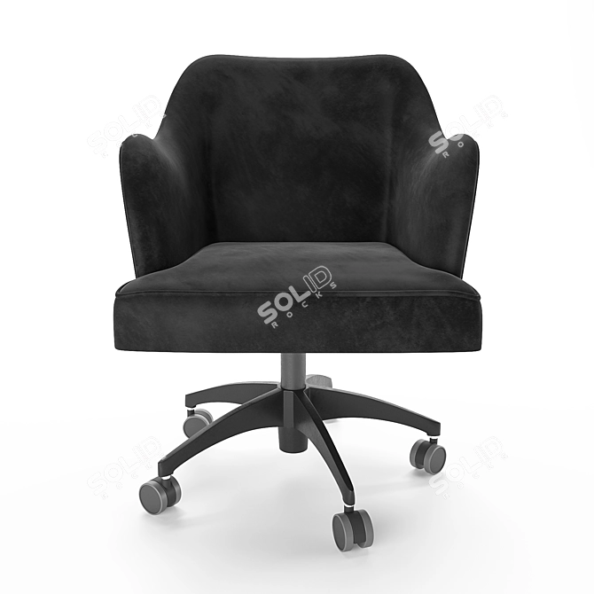 Vicky Armrest Wheels Chair: Ultimate Comfort & Mobility 3D model image 2