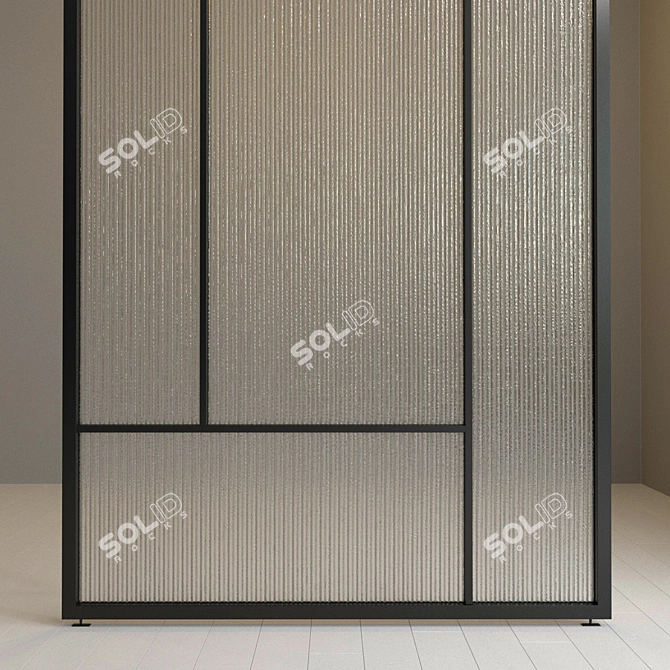 Versatile Glass Partition: Customizable & Easy to Install 3D model image 3