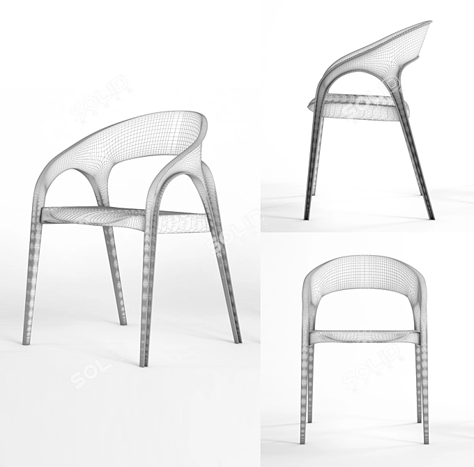 Pedrali Gossip: Stylish Polycarbonate Armchair 3D model image 2