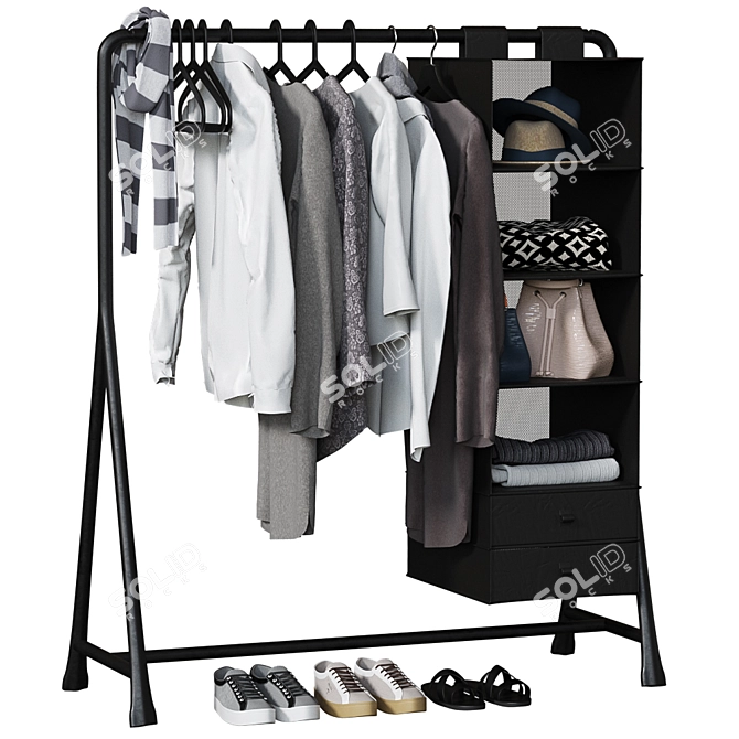 Turbo Floor Hanger: Convenient & Stylish 3D model image 2