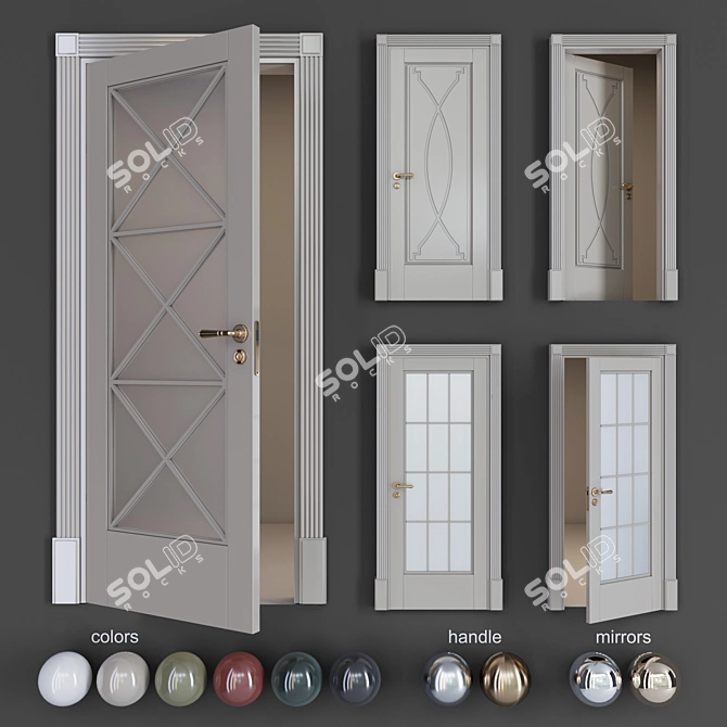 Elegant Classic ITALON Solo Doors 3D model image 1