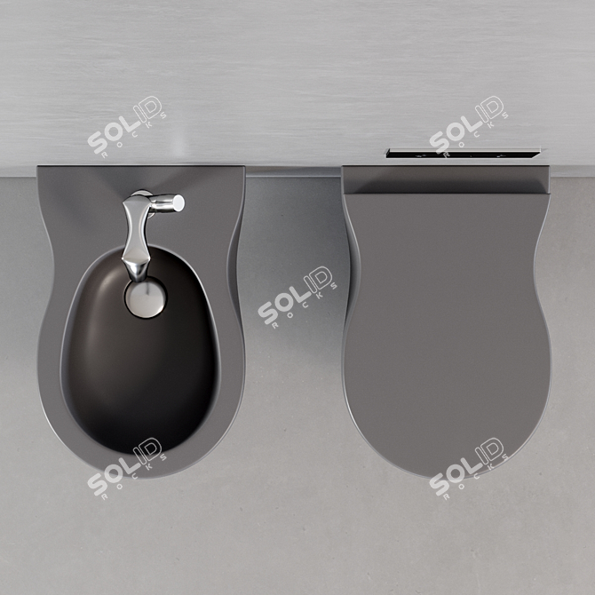 Flaminia Pinch Wall-Hung WC&Bidet 3D model image 4