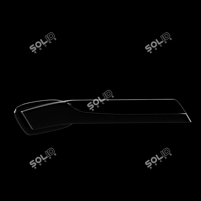 Title: Sleek L-Shaped Chrome Door Handle 3D model image 4