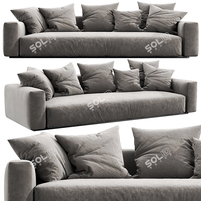 Sleek Flexform Lario 2 Sofa 3D model image 1