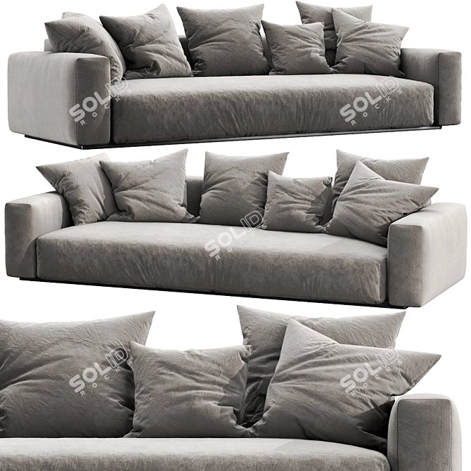 Sleek Flexform Lario 2 Sofa 3D model image 2