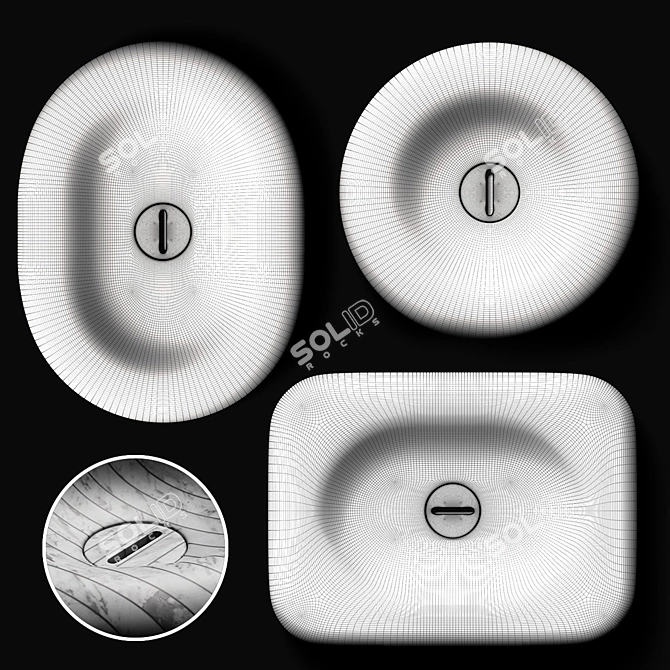 Sleek and Stylish Gessati Sinks 3D model image 7