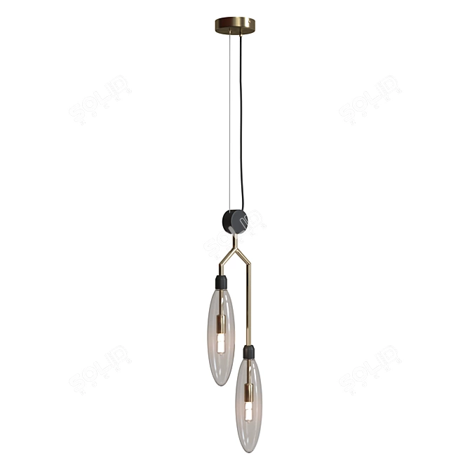 Maytoni Hanging Chandelier MOD012PL-02G 3D model image 1