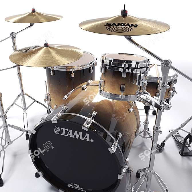 Dynamic Beats: Tama Performer Drum Kit 3D model image 4