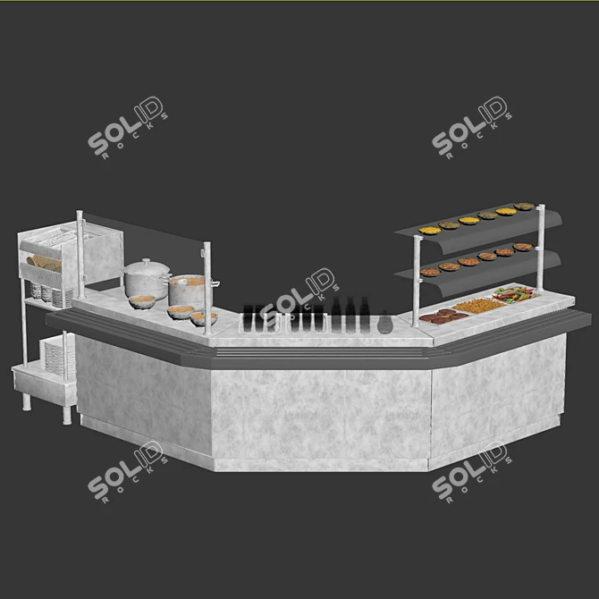 3D Food Distribution Line 3D model image 4