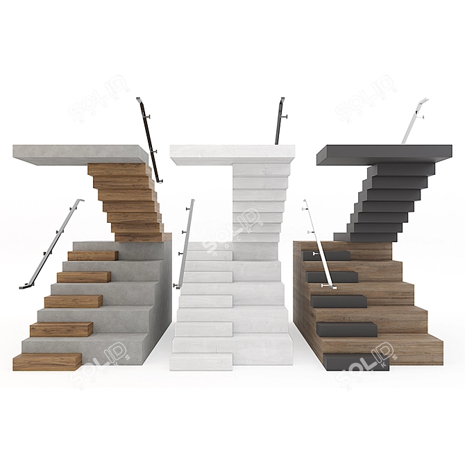 Modern Spiral Stairs for Clovelley House 3D model image 1