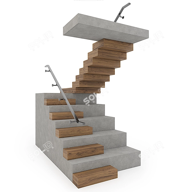 Modern Spiral Stairs for Clovelley House 3D model image 2