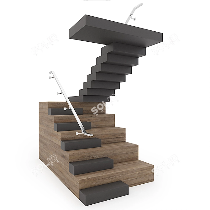 Modern Spiral Stairs for Clovelley House 3D model image 4