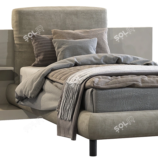 CLIFF Bed | Meridiani 2: Sleek Elegance for Sweet Dreams 3D model image 3