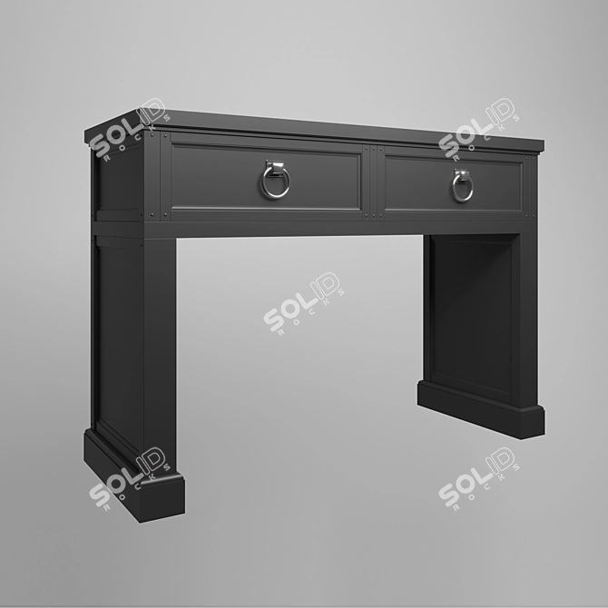 Estate Console Table 125cm Black 3D model image 1