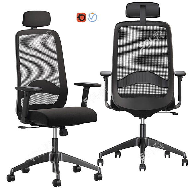 CAROT-A Ergonomic Chair 3D model image 1