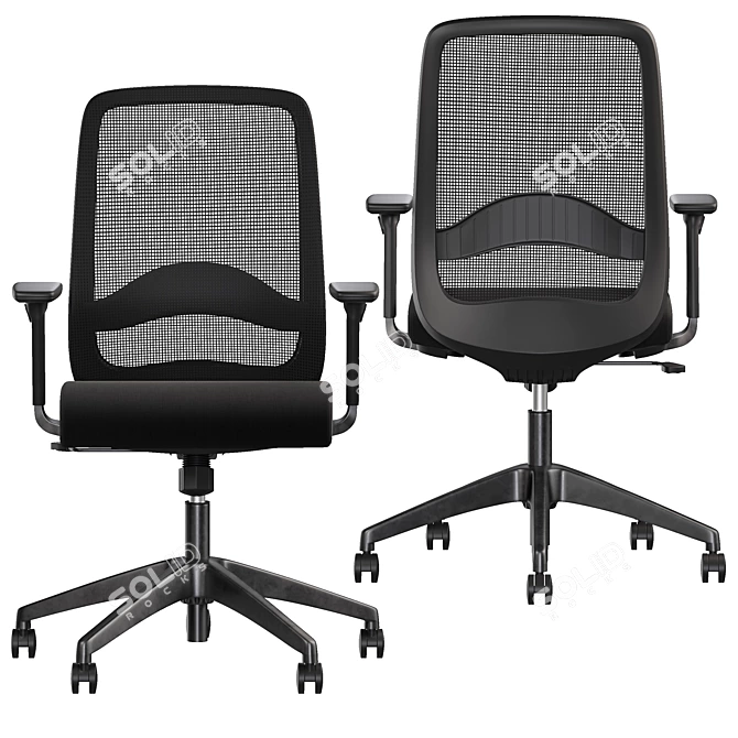 Ergonomic CAROT-B Chair 3D model image 2