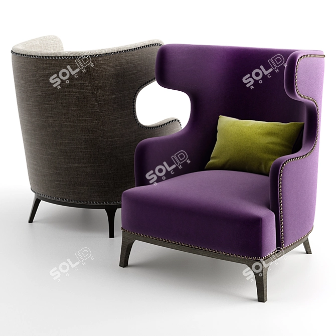 Luxury Visionnaire IPE Cavalli Single Katie Armchair 3D model image 3