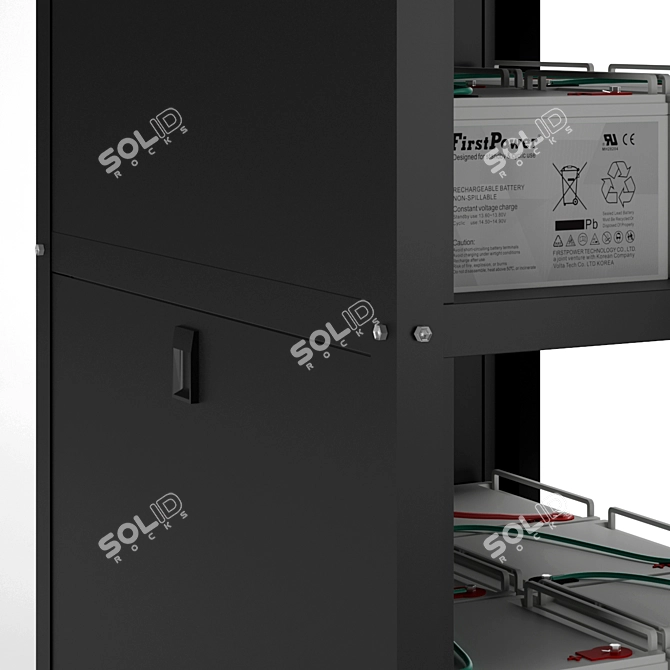 Rack Battery: Organize & Power Up 3D model image 2