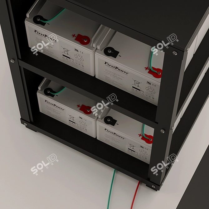 Rack Battery: Organize & Power Up 3D model image 3