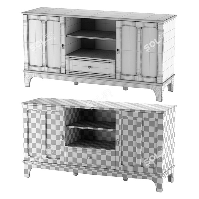 Modern LOMMARP TV Bench: Organize in Style 3D model image 4