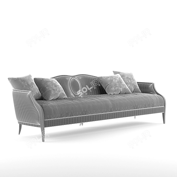 Elegant Feraud Mahogany Sofa 3D model image 4