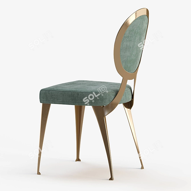 Elegant Medallion Chair 3D model image 3