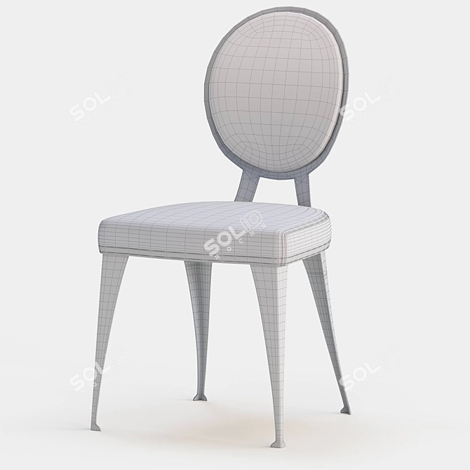 Elegant Medallion Chair 3D model image 4