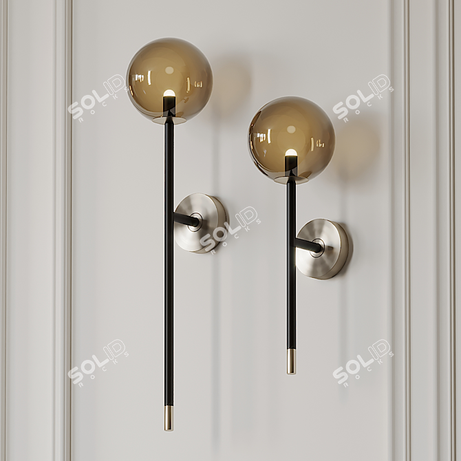 Elegant GRACE N° 1 Wall Lamp 3D model image 3