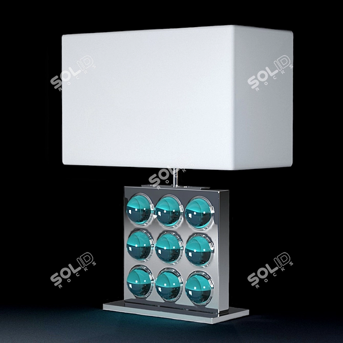 Modern Square Table Lamp by Adler 3D model image 1