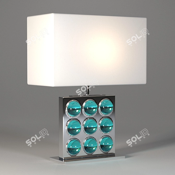 Modern Square Table Lamp by Adler 3D model image 2